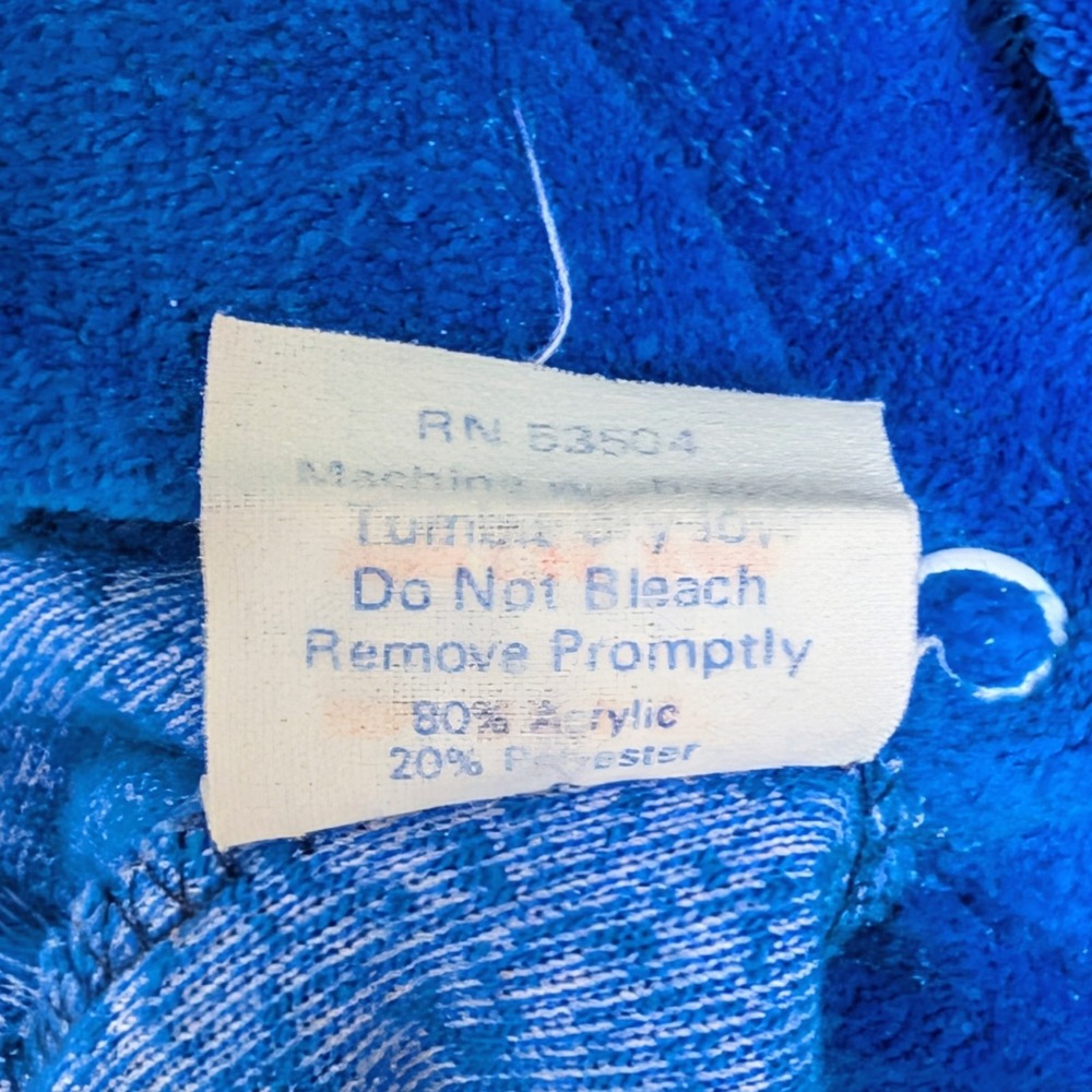 Vintage Kids World Terry Cloth 80s Hoodie Jacket Baby Size 12 Months - Picture 6 of 9